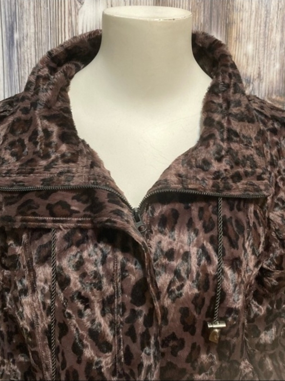 🖤🤎 berek Brown Leopard Plush Teddy Jacket S - Super Cute - Picture 2 of 9